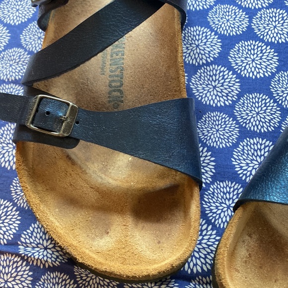 Birkenstock Salina Metallic Blue Sandals size 42 11/ 12 - Picture 6 of 16